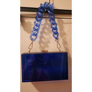 Acrylic Clear Blue Box Purse